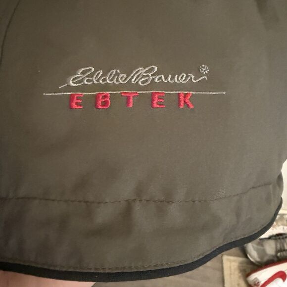 Vintage Eddie Bauer Hooded EBTEK GORE-TEX Men's Raincoat - Size S Olive Green - Picture 6 of 10